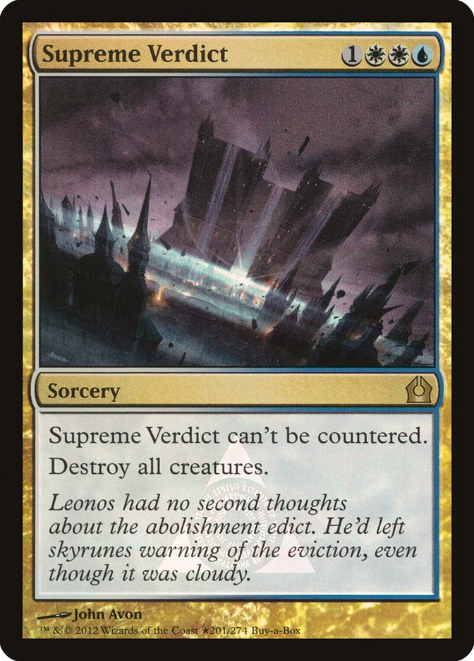 Supreme Verdict (Buy-A-Box) [Return to Ravnica Promos] - Evolution TCG