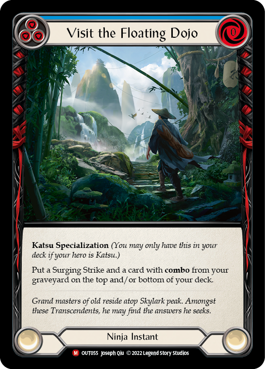 Visit the Floating Dojo [OUT055] (Outsiders)  Rainbow Foil - Evolution TCG