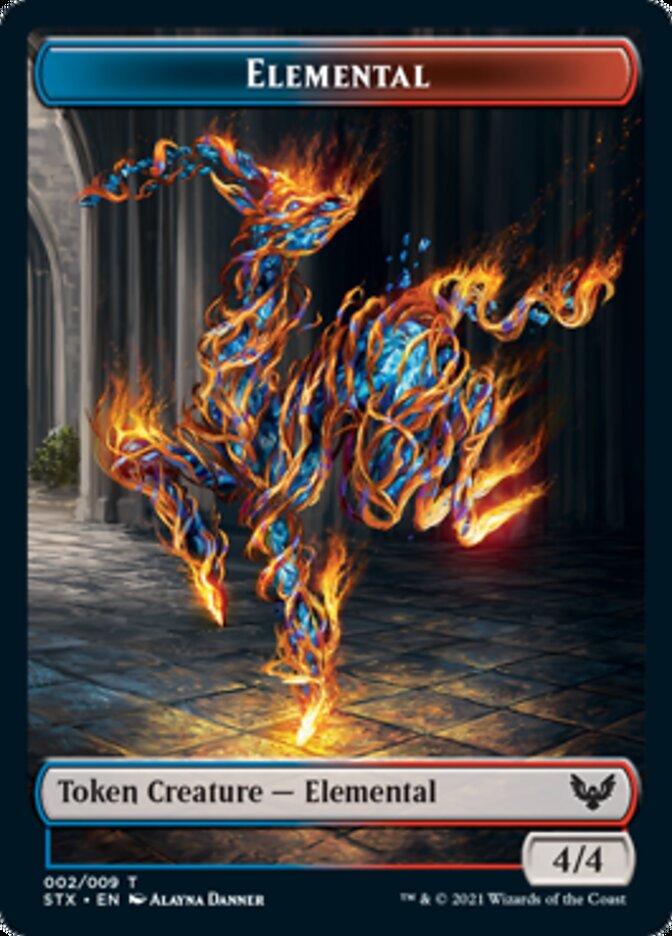 Drake // Elemental (002) Double-Sided Token [Commander 2021 Tokens] - Evolution TCG