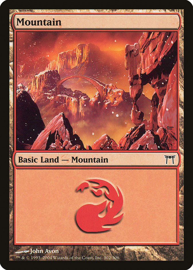 Mountain (302) [Champions of Kamigawa] - Evolution TCG