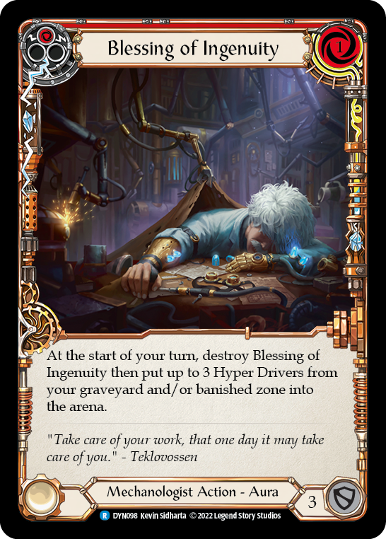 Blessing of Ingenuity (Red) [DYN098] (Dynasty)  Rainbow Foil - Evolution TCG