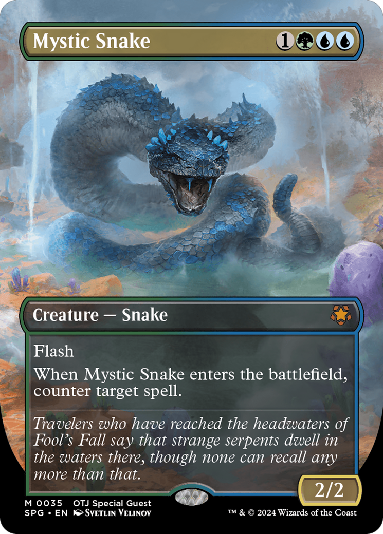 Mystic Snake (Borderless) [Outlaws of Thunder Junction Special Guests] - Evolution TCG