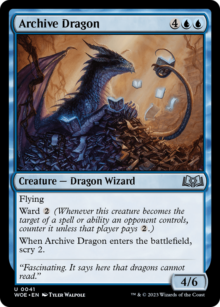 Archive Dragon [Wilds of Eldraine] - Evolution TCG