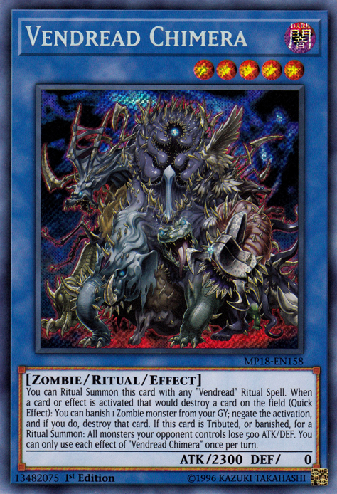 Vendread Chimera [MP18-EN158] Secret Rare - Evolution TCG