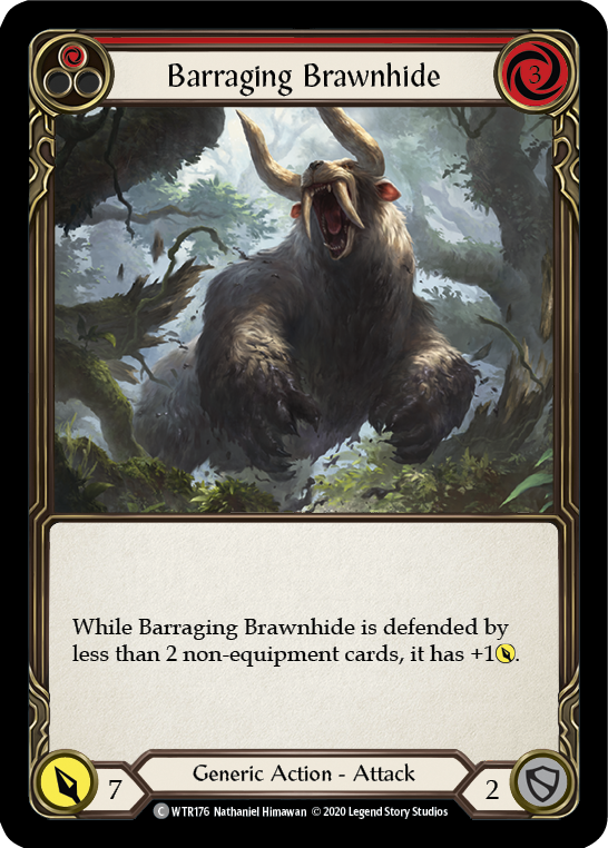 Barraging Brawnhide (Red) [U-WTR176] (Welcome to Rathe Unlimited)  Unlimited Normal - Evolution TCG