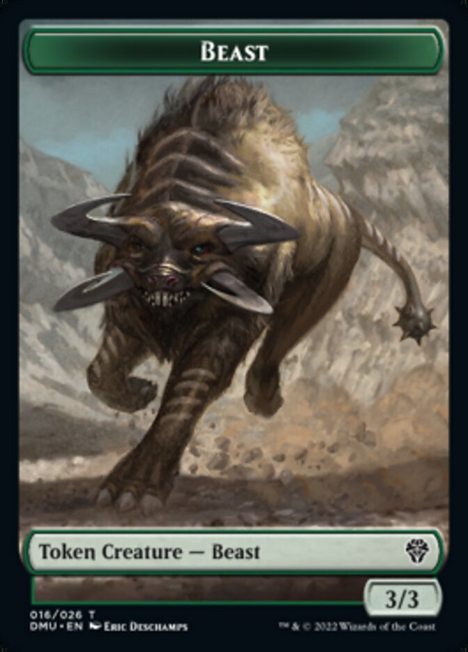 Phyrexian // Beast Double-Sided Token [Dominaria United Tokens] - Evolution TCG