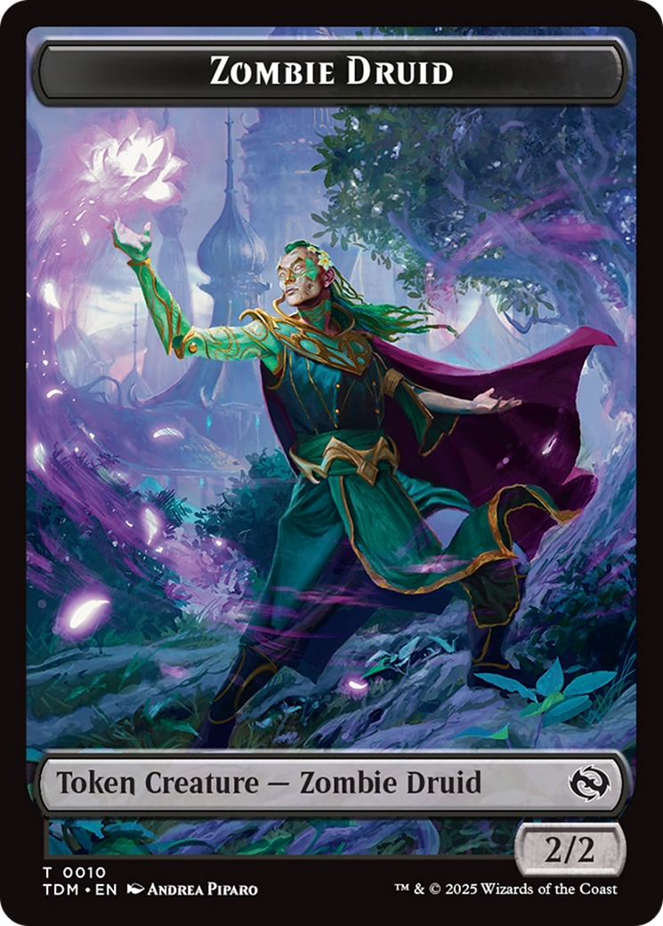 Zombie Druid // Treasure Double-Sided Token [Tarkir: Dragonstorm Tokens] - Evolution TCG