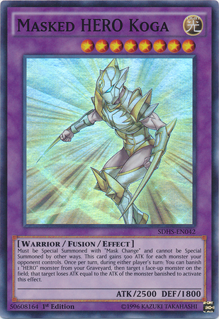 Masked Hero Koga [SDHS-EN042] Super Rare - Evolution TCG