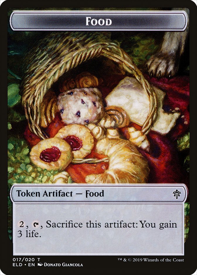 Bear // Food (17) Double-Sided Token [Throne of Eldraine Tokens] - Evolution TCG