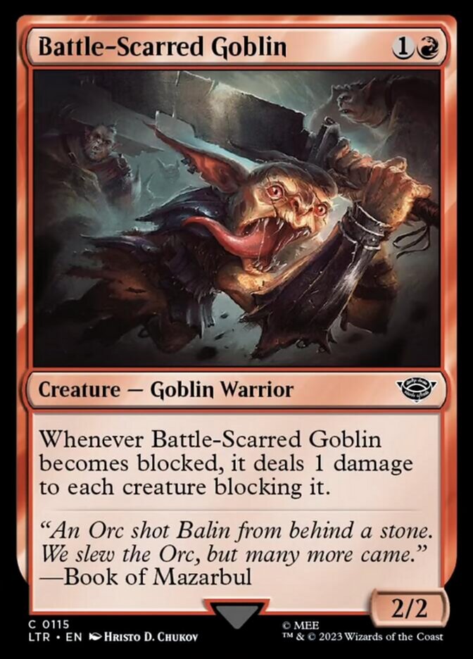 Battle-Scarred Goblin [The Lord of the Rings: Tales of Middle-Earth] - Evolution TCG