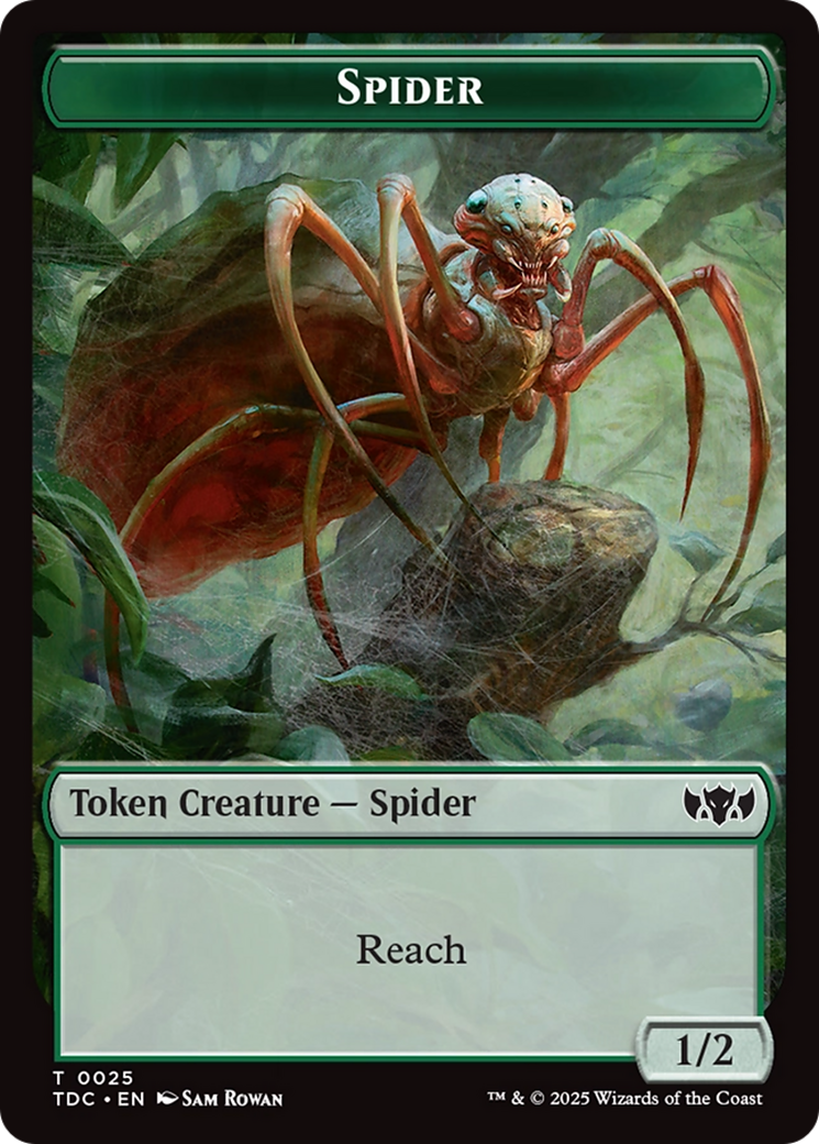 Wall // Spider Double-Sided Token [Tarkir: Dragonstorm Commander Tokens] - Evolution TCG