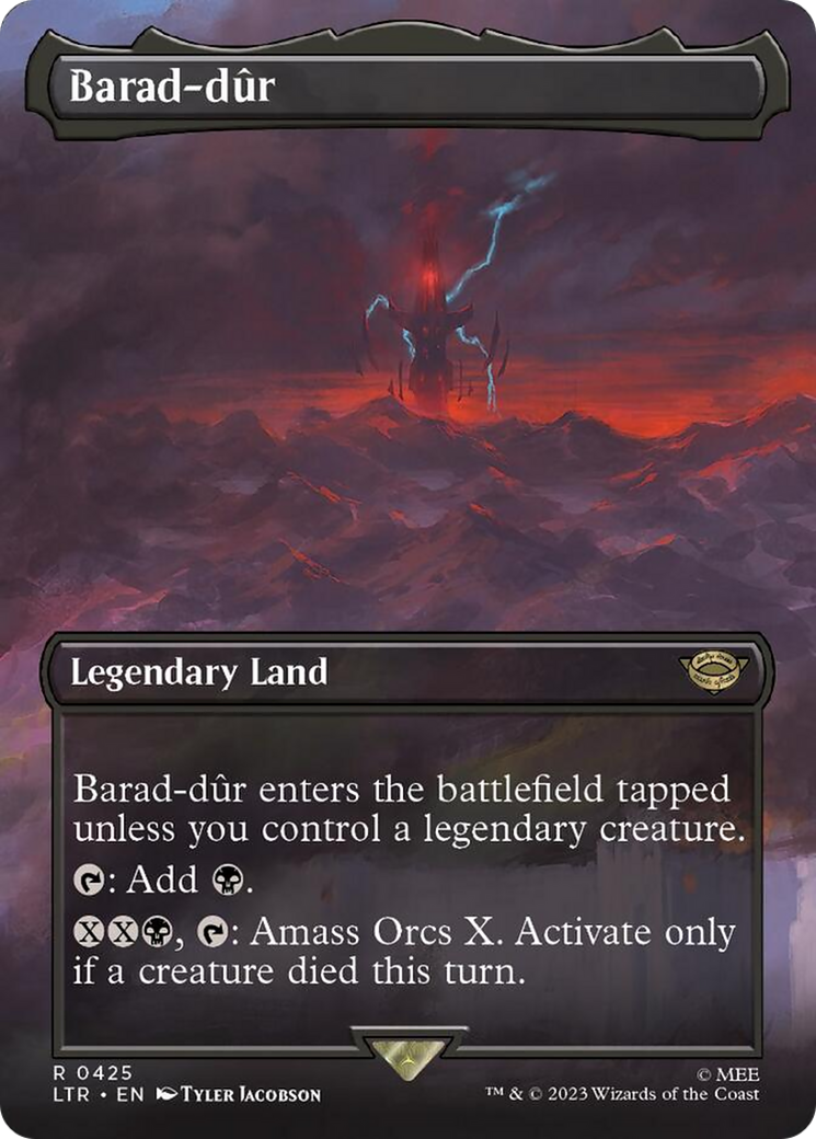 Barad-dur (Borderless Alternate Art) (425) [The Lord of the Rings: Tales of Middle-Earth] - Evolution TCG