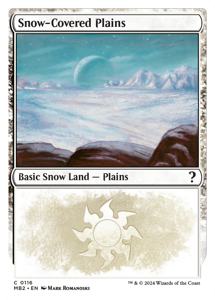 Snow-Covered Plains (White Border) [Mystery Booster 2] - Evolution TCG