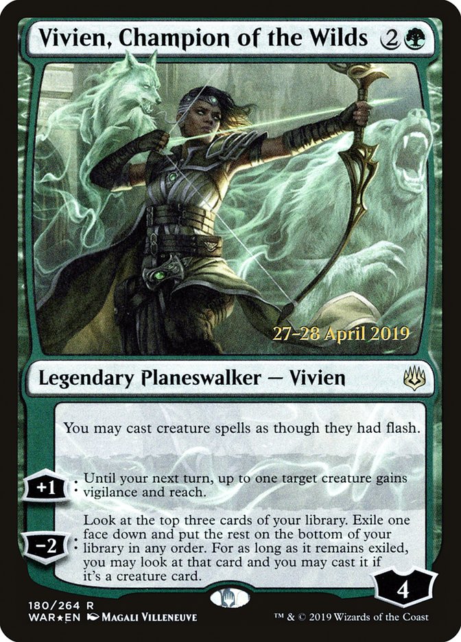 Vivien, Champion of the Wilds [War of the Spark Prerelease Promos] - Evolution TCG