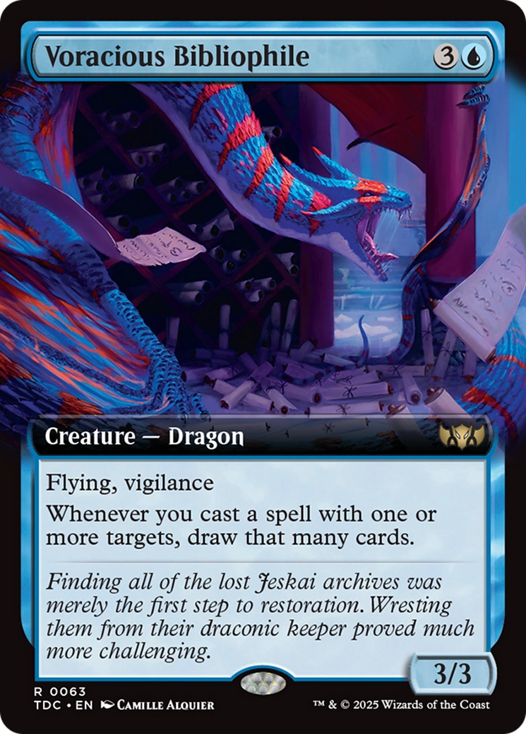 Voracious Bibliophile (Extended Art) [Tarkir: Dragonstorm Commander] - Evolution TCG