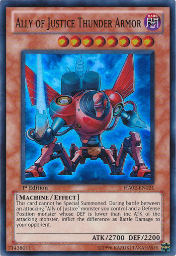 Ally of Justice Thunder Armor [HA02-EN021] Super Rare - Evolution TCG