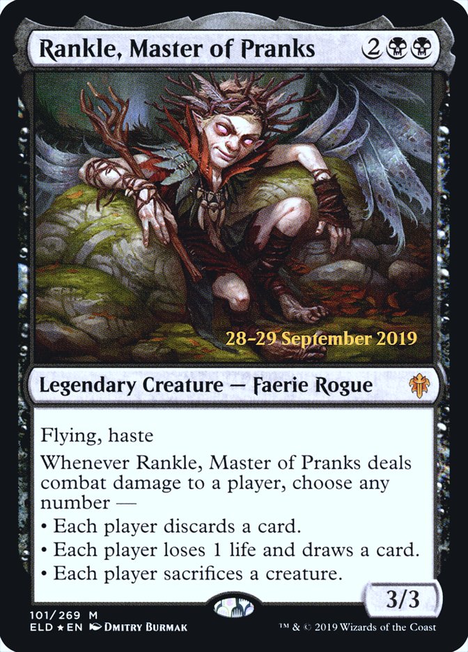 Rankle, Master of Pranks [Throne of Eldraine Prerelease Promos] - Evolution TCG