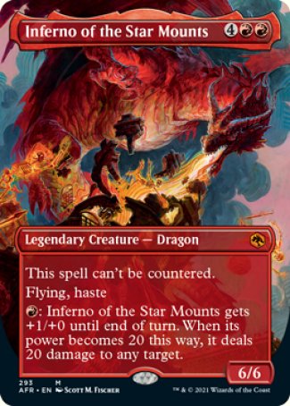 Inferno of the Star Mounts (Borderless Alternate Art) [Dungeons & Dragons: Adventures in the Forgotten Realms] - Evolution TCG