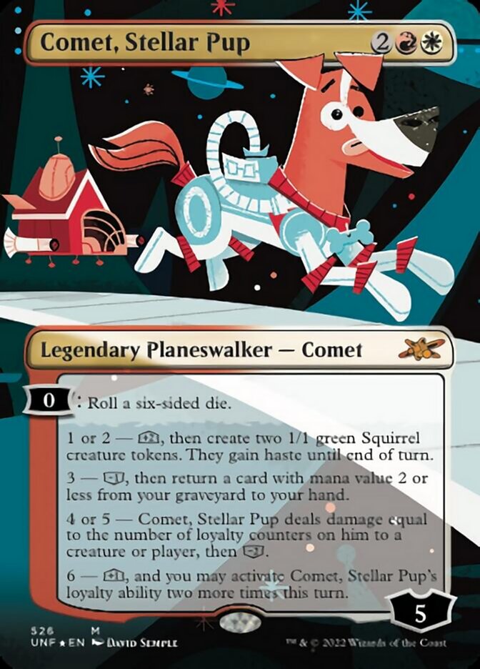 Comet, Stellar Pup (Borderless) (Galaxy Foil) [Unfinity] - Evolution TCG