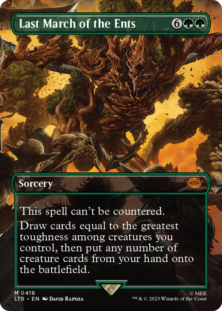 Last March of the Ents (Borderless Alternate Art) [The Lord of the Rings: Tales of Middle-Earth] - Evolution TCG