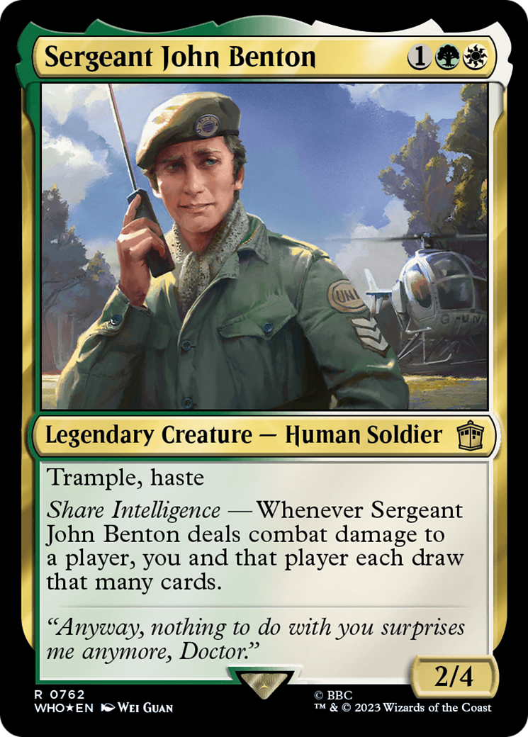 Sergeant John Benton (Surge Foil) [Doctor Who] - Evolution TCG