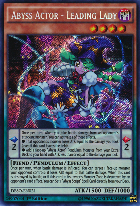 Abyss Actor - Leading Lady [DESO-EN021] Secret Rare - Evolution TCG