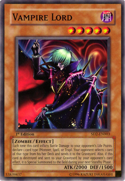 Vampire Lord [SD2-EN003] Common - Evolution TCG