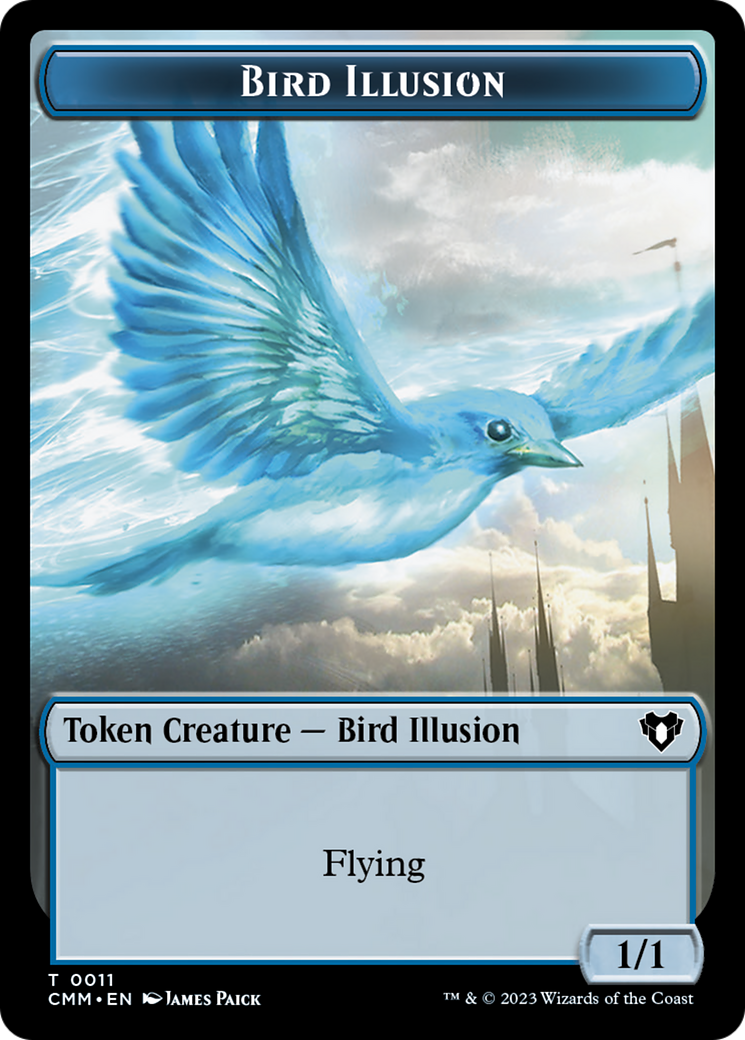 Bird // Bird Illusion Double-Sided Token [Commander Masters Tokens] - Evolution TCG
