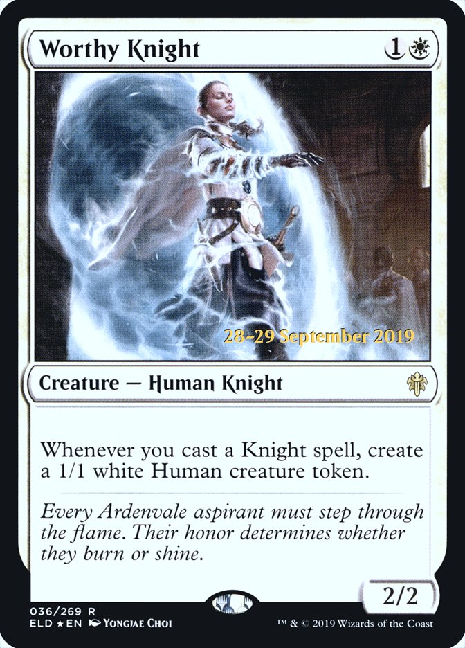 Worthy Knight [Throne of Eldraine Prerelease Promos] - Evolution TCG