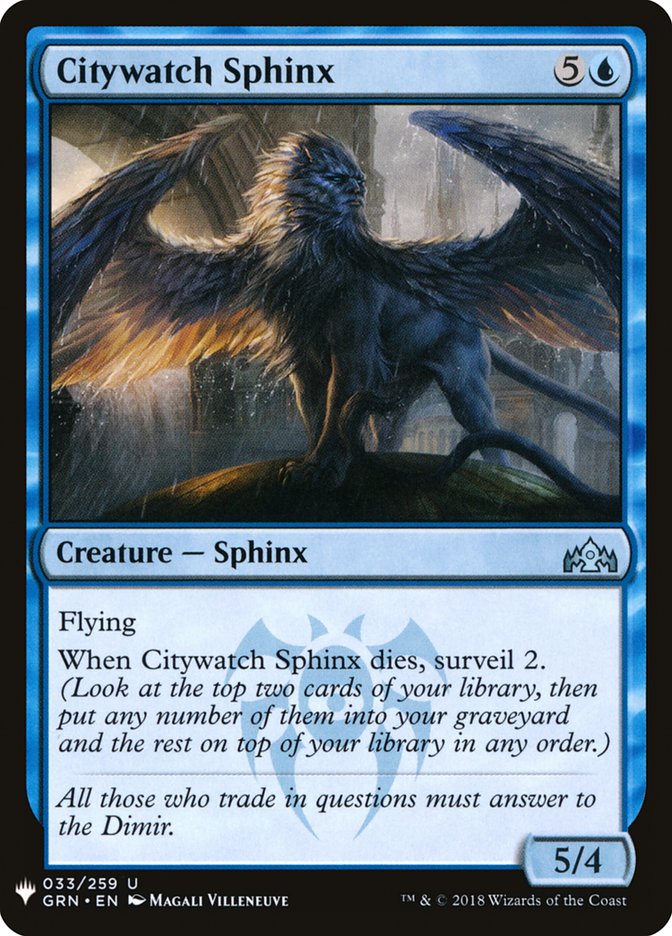 Citywatch Sphinx [Mystery Booster] - Evolution TCG