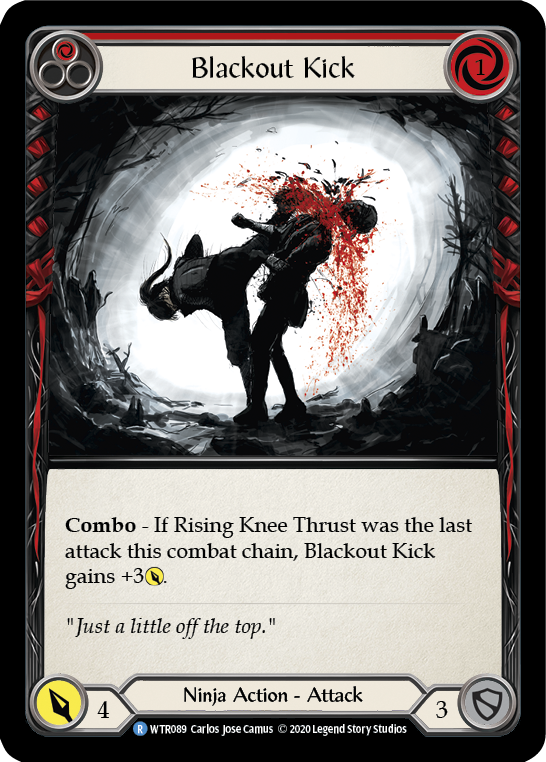Blackout Kick (Red) [U-WTR089] (Welcome to Rathe Unlimited)  Unlimited Rainbow Foil - Evolution TCG