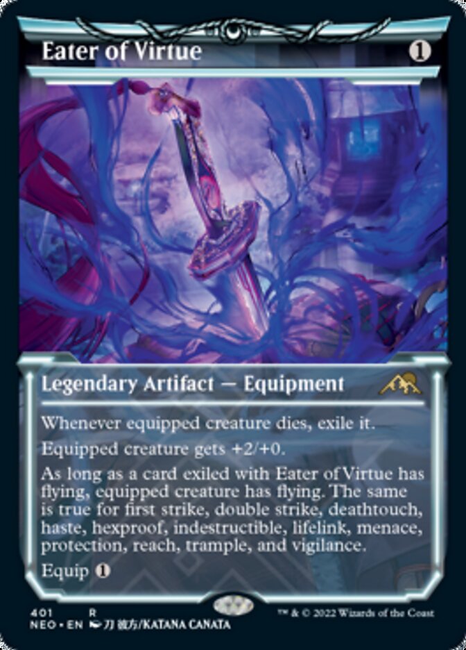 Eater of Virtue (Showcase Soft Glow) [Kamigawa: Neon Dynasty] - Evolution TCG