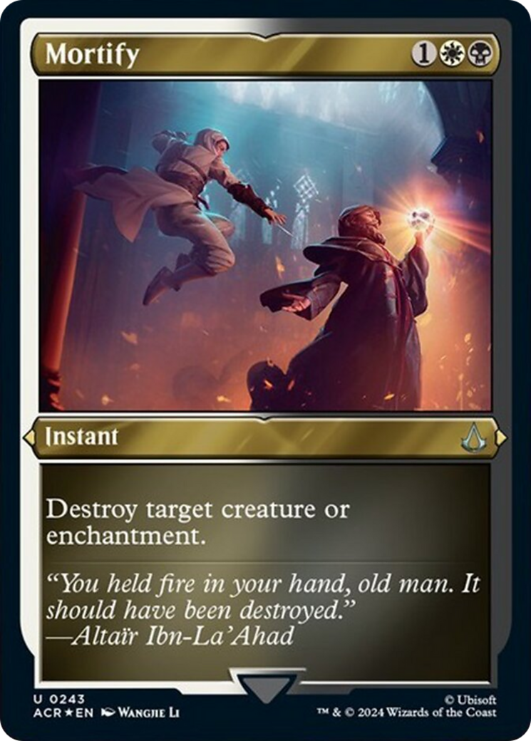 Mortify (Foil Etched) [Assassin's Creed] - Evolution TCG