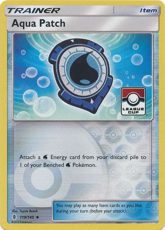 Aqua Patch (119/145) (League Promo) [Sun & Moon: Guardians Rising] - Evolution TCG