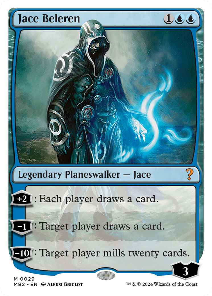 Jace Beleren (White Border) [Mystery Booster 2] - Evolution TCG