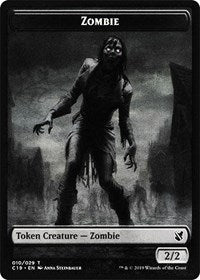 Zombie (010) // Zombie (011) Double-Sided Token [Commander 2019 Tokens] - Evolution TCG