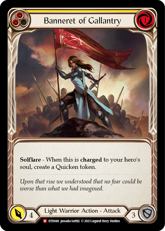 Banneret of Gallantry [DTD049] (Dusk Till Dawn)  Rainbow Foil - Evolution TCG