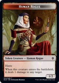 Human Rogue // Food (16) Double-Sided Token [Throne of Eldraine Tokens] - Evolution TCG