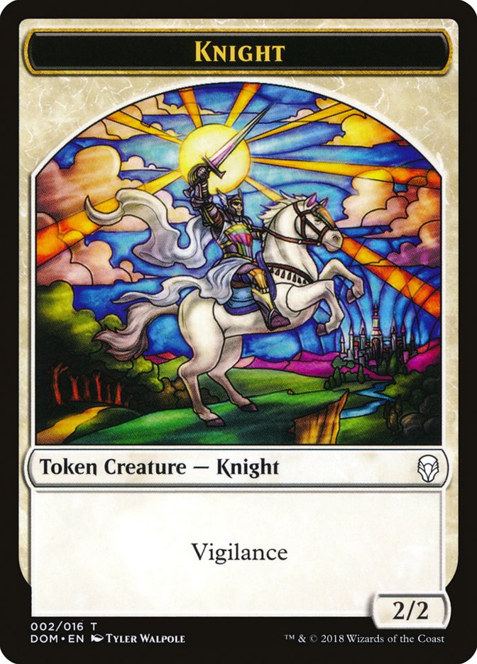 Knight Token (002/016) [Dominaria Tokens] - Evolution TCG