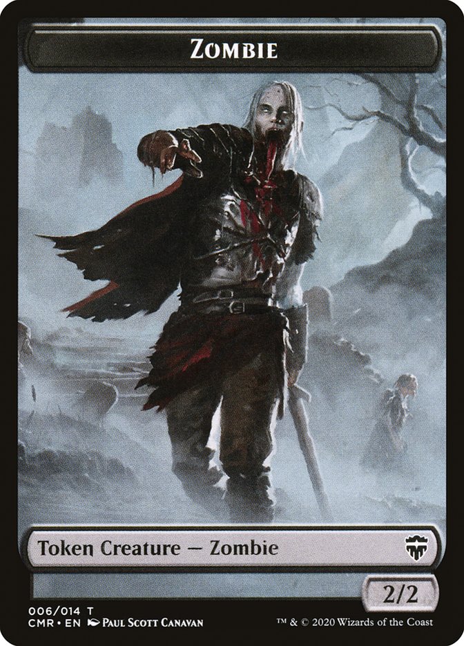 Horror // Zombie Double-Sided Token [Commander Legends Tokens] - Evolution TCG
