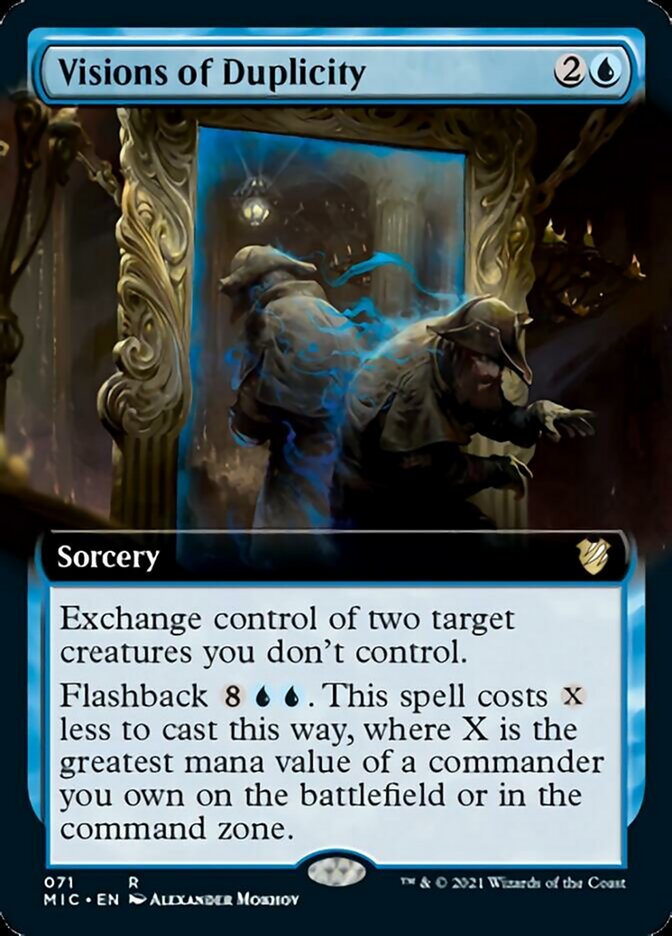 Visions of Duplicity (Extended Art) [Innistrad: Midnight Hunt Commander] - Evolution TCG