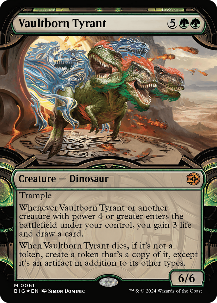 Vaultborn Tyrant (Showcase) (Raised Foil) [Outlaws of Thunder Junction: The Big Score] - Evolution TCG