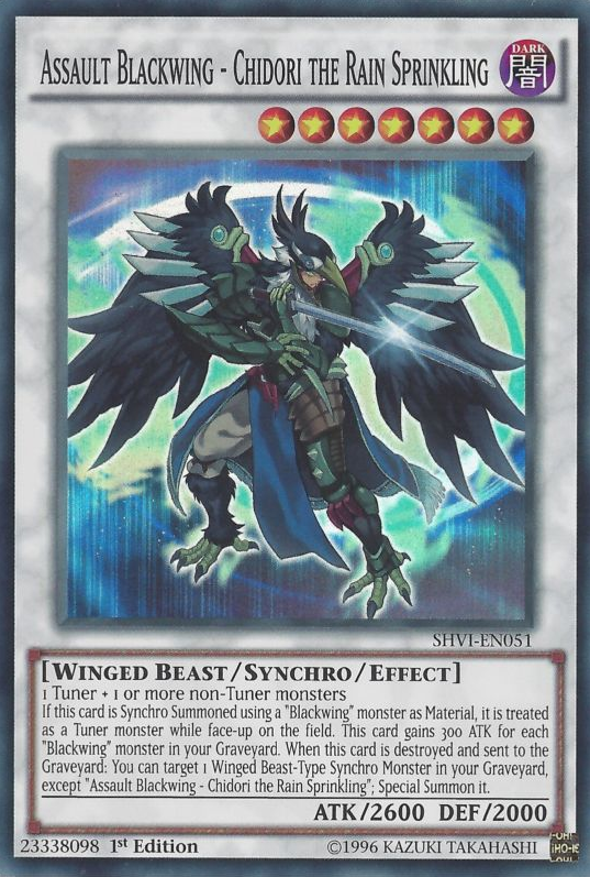 Assault Blackwing - Chidori the Rain Sprinkling [SHVI-EN051] Super Rare - Evolution TCG