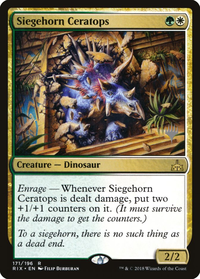 Siegehorn Ceratops (Promo Pack) [Rivals of Ixalan Promos] - Evolution TCG