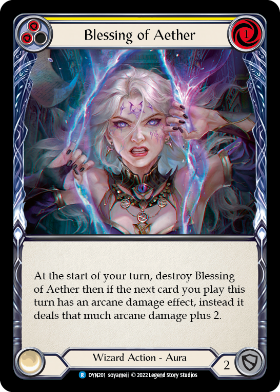Blessing of Aether (Yellow) [DYN201] (Dynasty)  Rainbow Foil - Evolution TCG