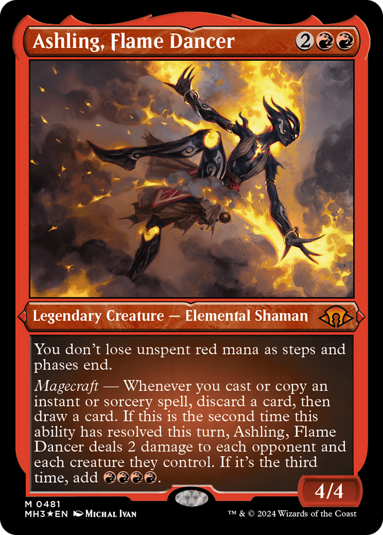 Ashling, Flame Dancer (Foil Etched) [Modern Horizons 3] - Evolution TCG