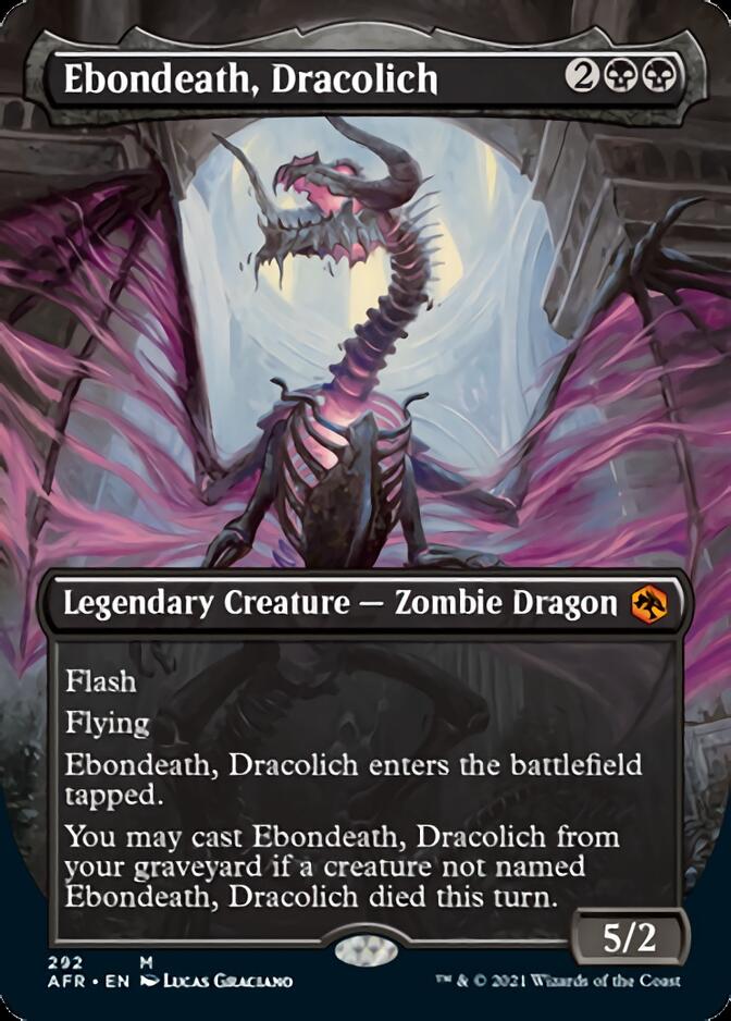 Ebondeath, Dracolich (Borderless Alternate Art) [Dungeons & Dragons: Adventures in the Forgotten Realms] - Evolution TCG