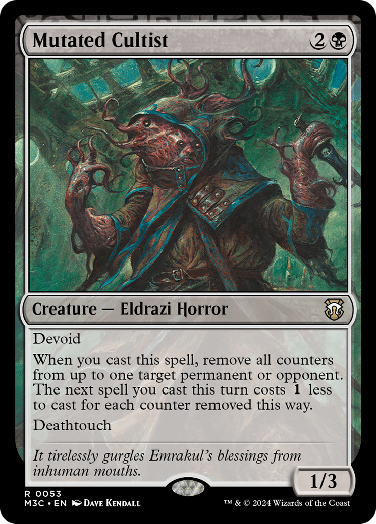 Mutated Cultist (Ripple Foil) [Modern Horizons 3 Commander] - Evolution TCG