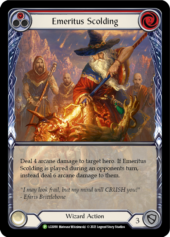 Emeritus Scolding (Red Extended Art) [LGS090] (Promo)  Rainbow Foil - Evolution TCG