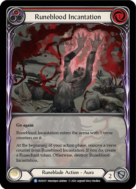 Runeblood Incantation (Red) [EVR107] (Everfest)  1st Edition Extended Art Rainbow Foil - Evolution TCG